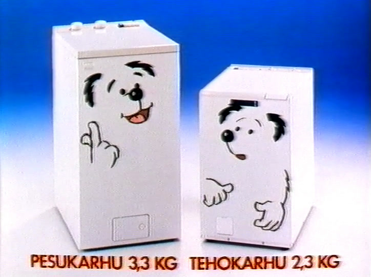 The machines grin and gesture with drawn paws over the same red caption.