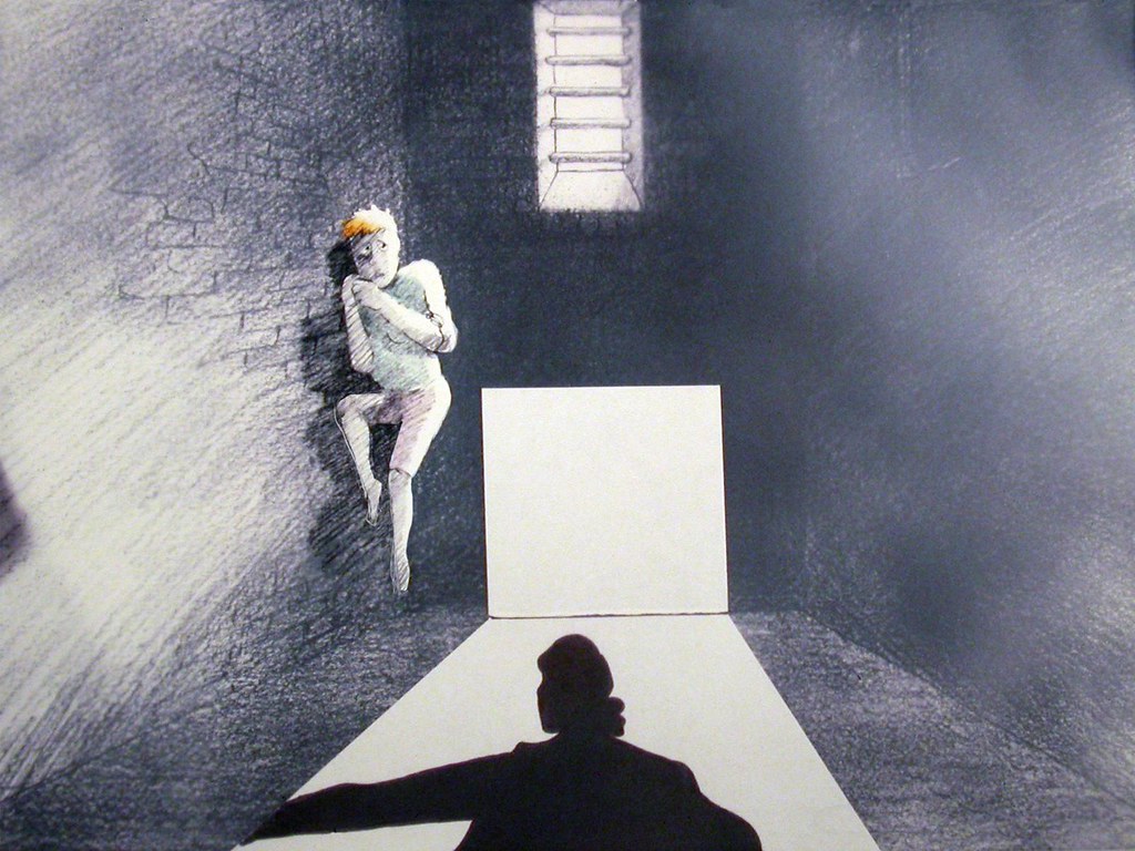 Still from Some Protection, prison cell